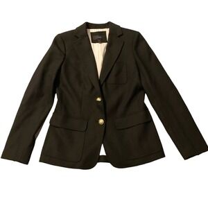 J. Crew Rhodes Italian Wool Blazer Sz 4 Women Academia Career C9131 Gold Buttons